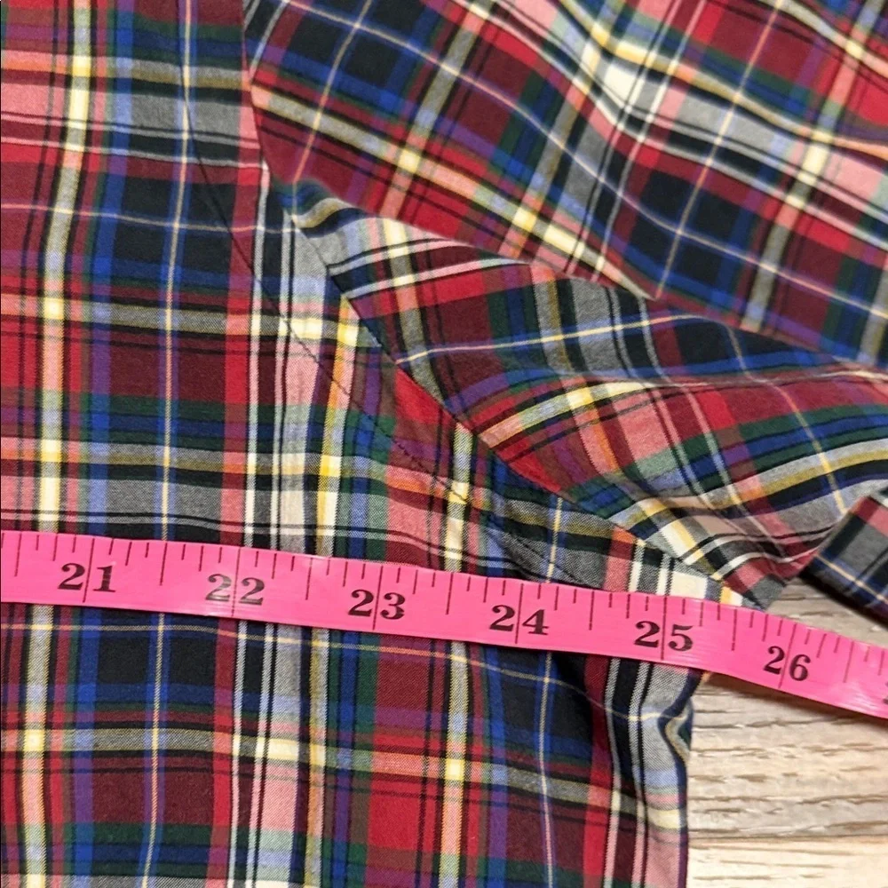 Polo Ralph Lauren Shirt Mens XL Navy Plaid Long Sleeve Button Down Classic Fit